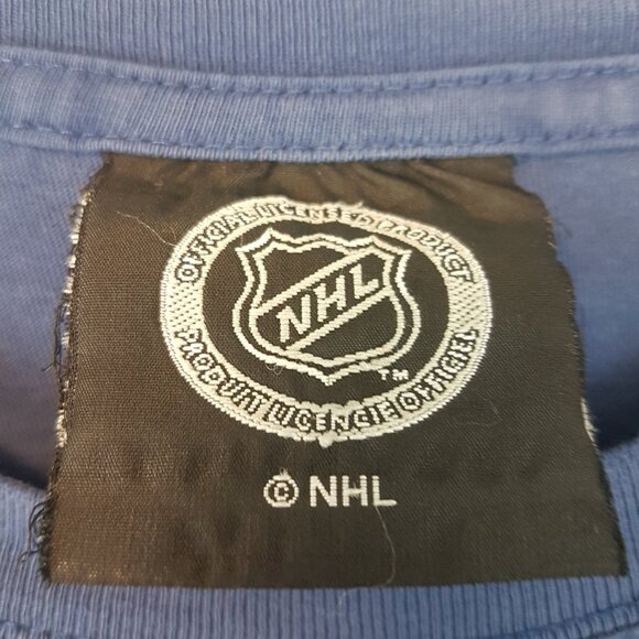 Vintage NHL Edmonton Oilers Tee Shirt Extra Large US XL NHL Hockey Oilers Blue - Picture 3 of 16